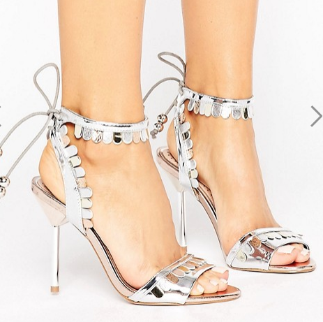 Miss KG Freya Metallic Tie Heeled Sandals