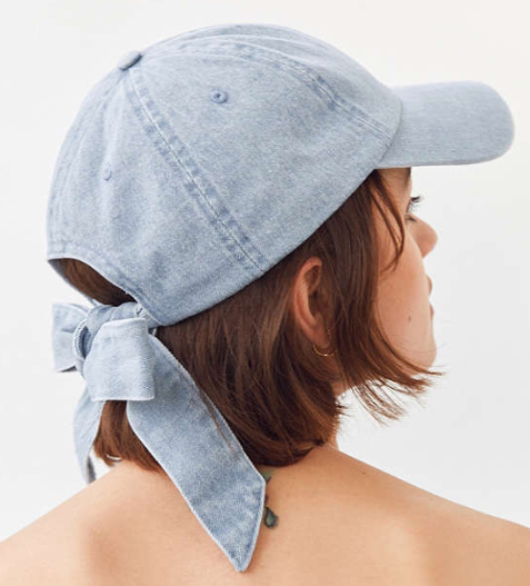 UO Denim Tie-Back Baseball Hat