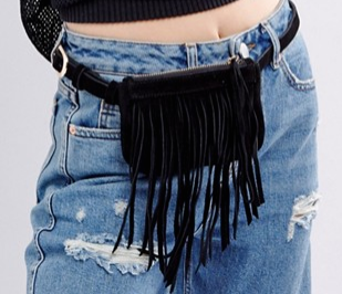 Reclaimed Vintage Inspired Fringe Fanny Pack