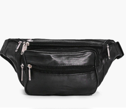 Boohoo Lucia Zip Pocket Front Leather Bumbag