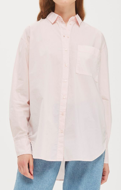 TOPSHOP Oversized Cotton Poplin Shirt