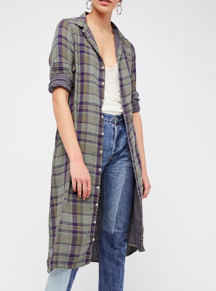 FP Doublecloth Plaid Maxi