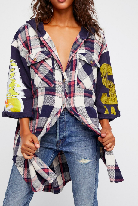 Maddox Plaid Patched Buttondown