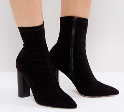 Office London Sock Heeled Ankle Boots