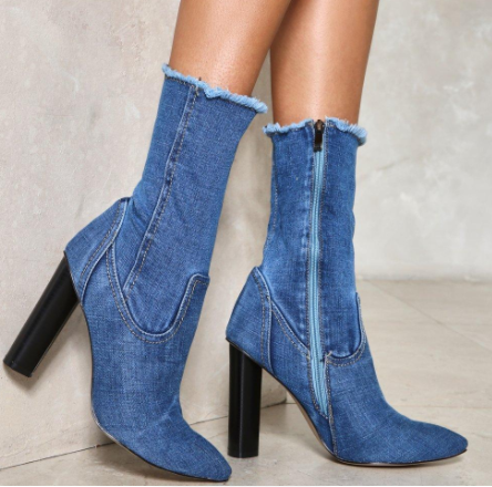 Nasty Gal High Time Denim Boot