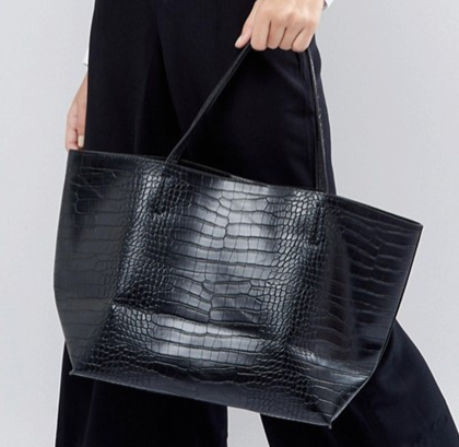Glamorous Moc Croc Tote Bag