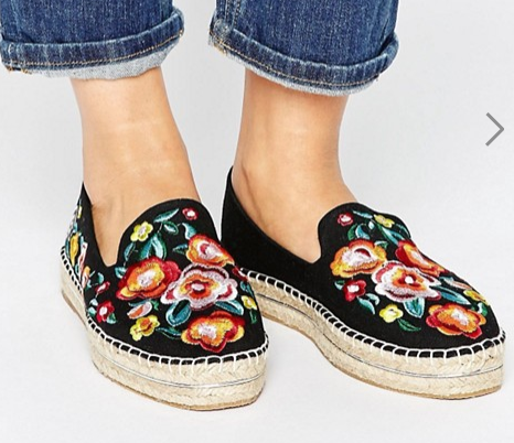 ASOS JUNE FLOWER Embroidered Espadrilles