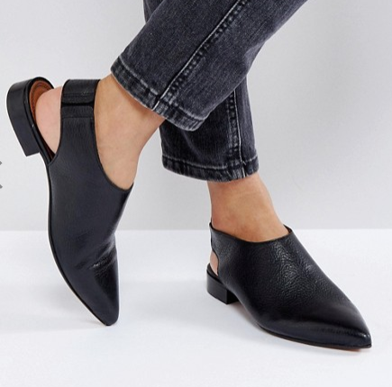 ASOS MISCHIEF Premium Leather Flat Shoes