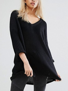 Noisy May Deep V-Neck Oversize Sweater