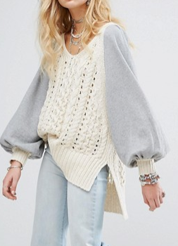 Free People Hideaway Cable Knit Sweater