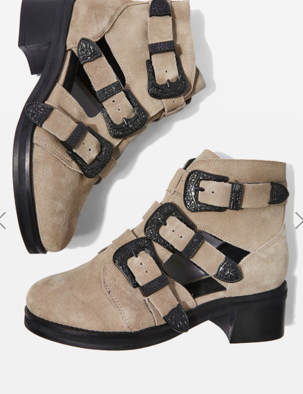 Topshop MARCO Cut Out Buckle Boots