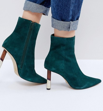 KG by Kurt Geiger Raine Suede Heeled Ankle Boots