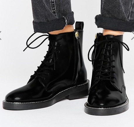 ASOS ANTARTICA Leather Lace Up Ankle Boots