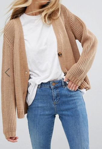 ASOS Ultimate Chunky Knit Cardigan With Button