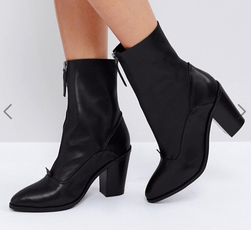 ASOS EMPEROR Leather Zip Boots