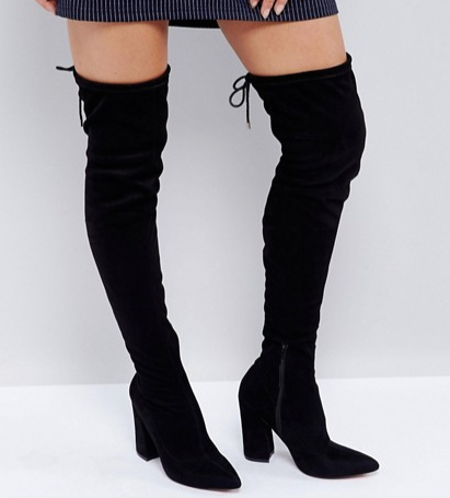 ASOS KARMA Pointy Over The Knee Boots