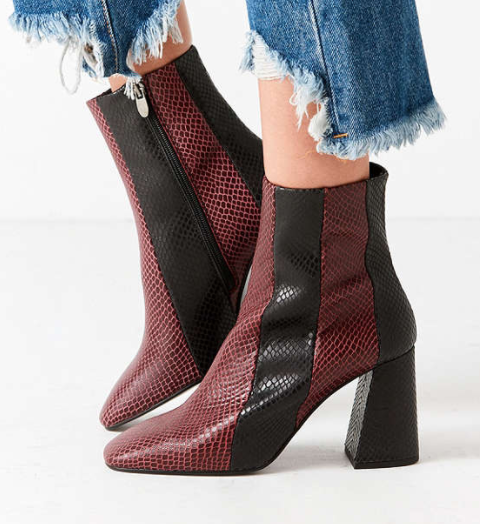 Crosswalk Striped Leather Ankle Boot