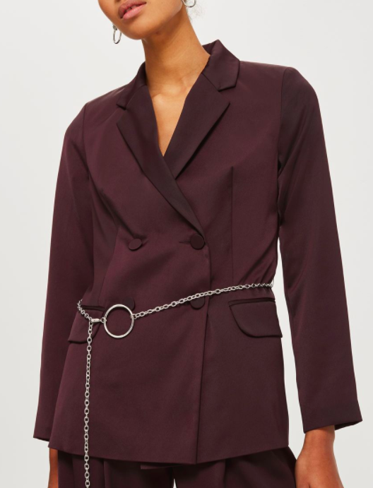 Topshop Chain Belted Jacket
