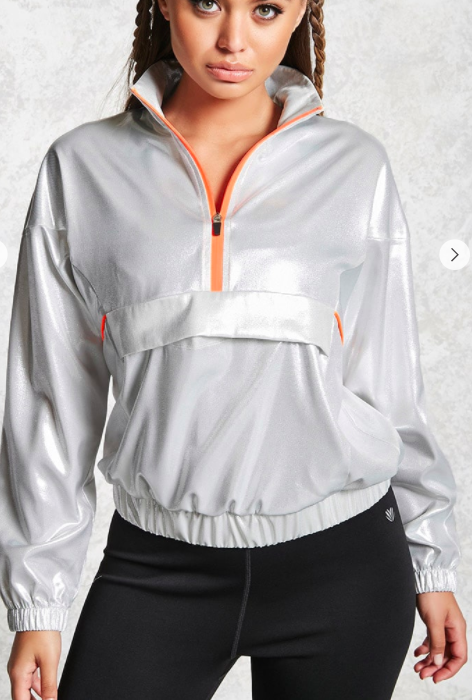 FOREVER 21 Active Metallic Anorak