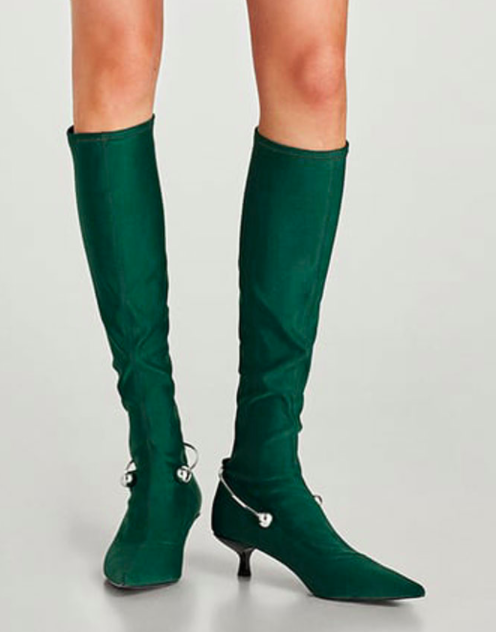 ZARA SOCK BOOTS WITH METAL DETAIL