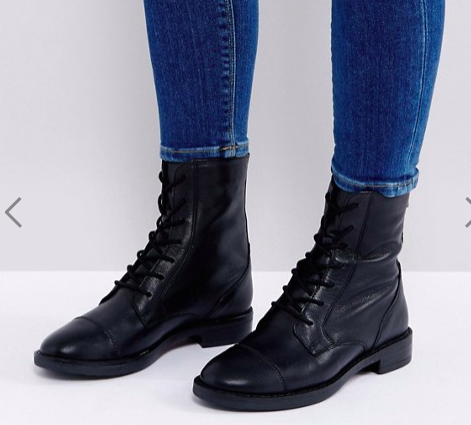 ASOS ANYWHERE Leather Lace Up Boots