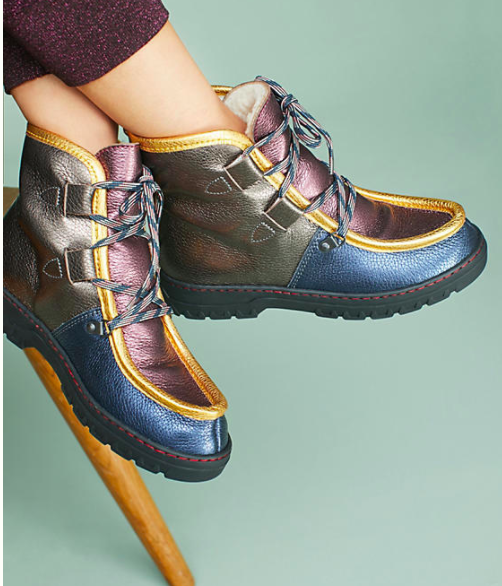 Penelope Chilvers Metallic Patchwork Boots