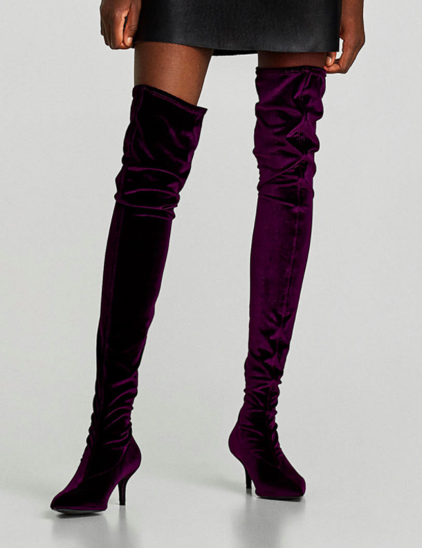 zara purple boots