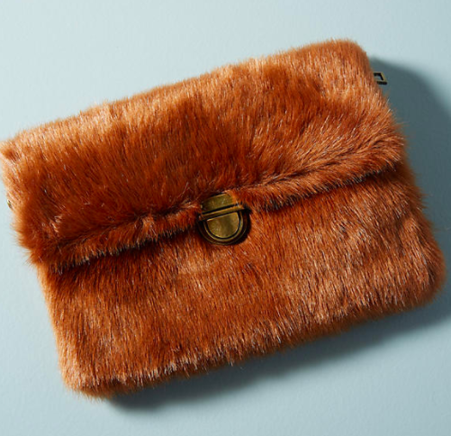 Anthropologie Faux Fur Mini Shoulder Bag