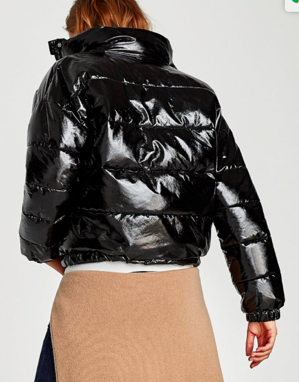 ZARA QUILTED VINYL JACKET