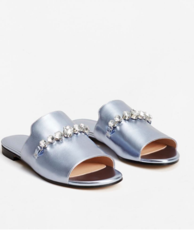 MANGO Crystal metallic sandals