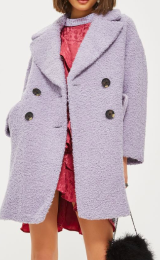 TOPSHOP TALL Boucle Slouch Coat