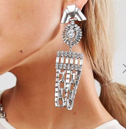 ASOS Statement Crystal Drop Earrings