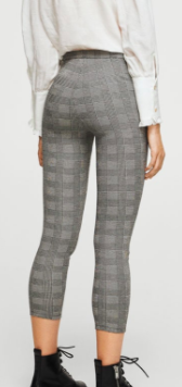 Mango Check pattern leggings