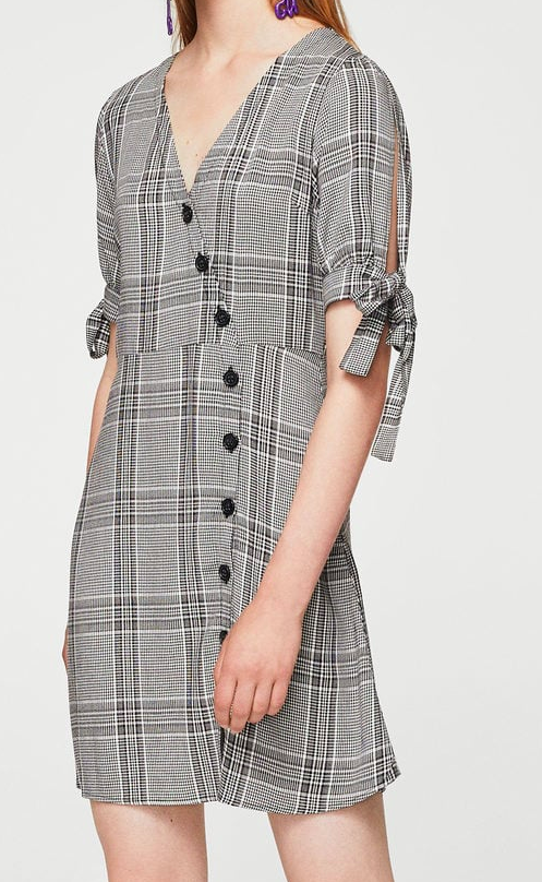 MAngo Check wrap dress