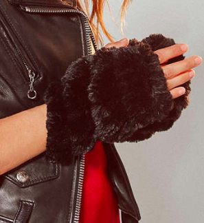 UO Faux Fur Fingerless Glove
