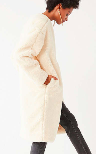 UO Ina Faux Sherpa Over Coat