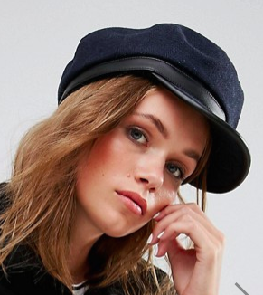 Glamorous Navy Baker Boy Hat