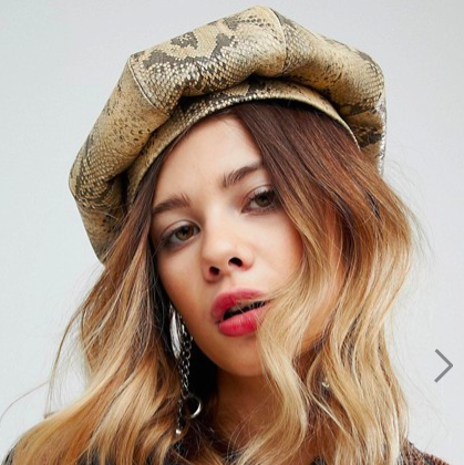 Sacred Hawk Faux Snake Beret