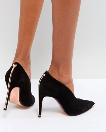 Ted Baker High Vamp Heeled Shoes with Metal Bow