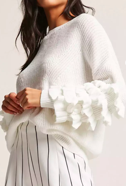 Forever 21 Ruffle Sleeve Sweater