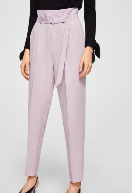 Mango Buckle high-waist trouser