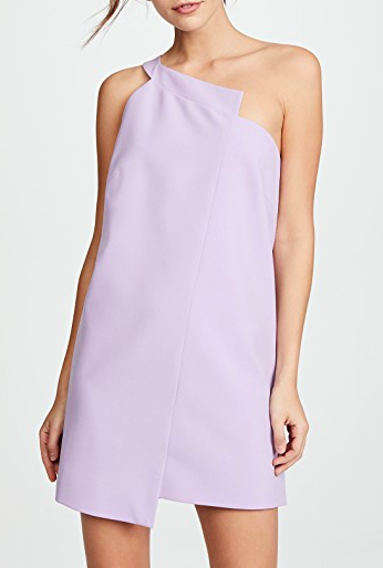 Michelle Mason One Shoulder Shift Dress  