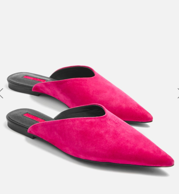 TOPSHOP Pink Kilo Pointed Mules