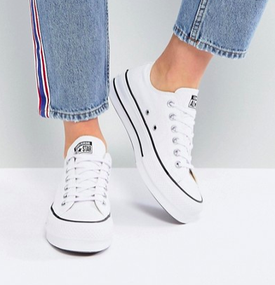 Converse Chuck Taylor All Star Platform Ox Sneakers In White