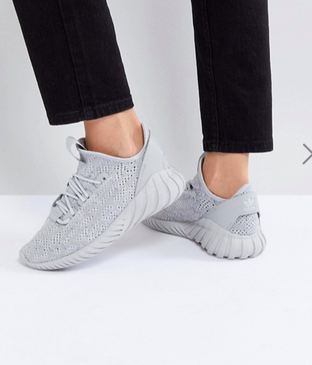 adidas Originals Tubular Doom Sock Sneakers In Gray