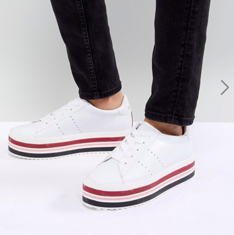 Stradivarius Contrast Stripe Flatforms Sneaker