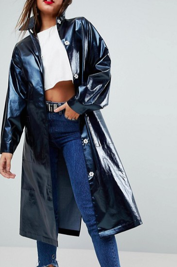ASOS Trench in High Shine