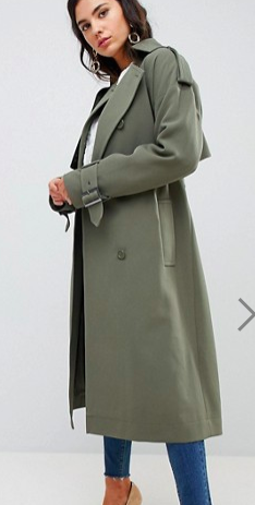 ASOS Statement Trench with Buckle Detail