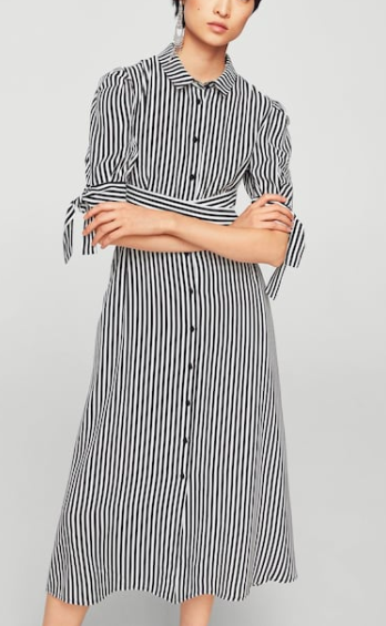 Mango Striped shirt dress