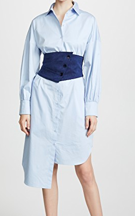 Tibi Corset Shirtdress  